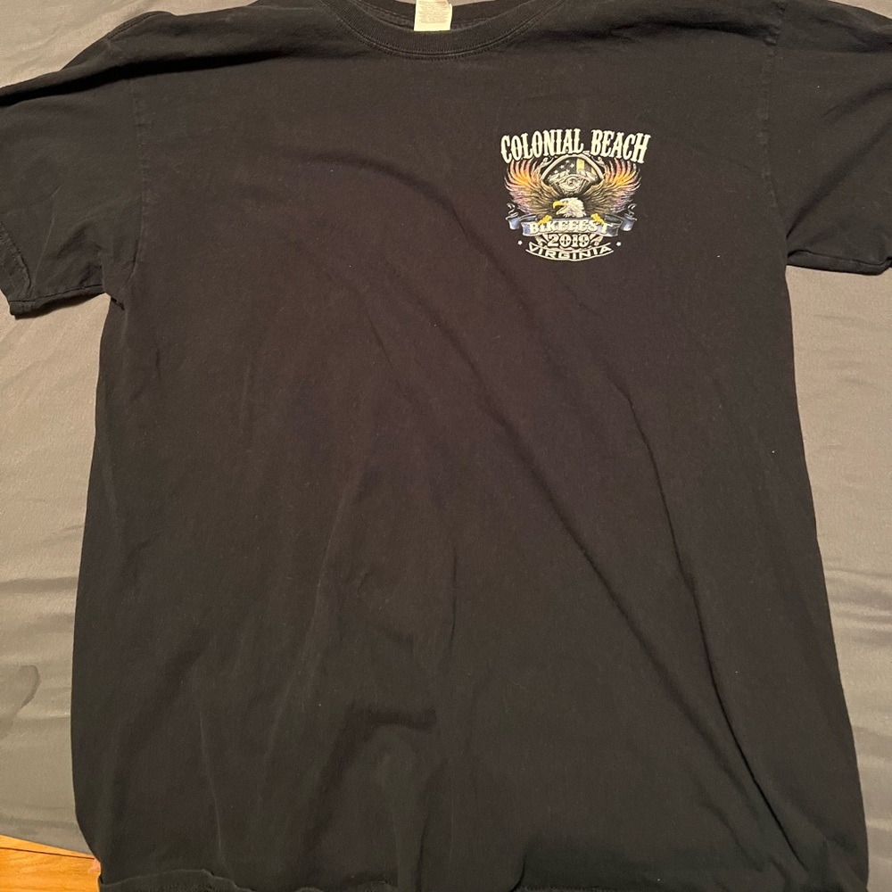 Colonial beach bike fest Men’s large short sleeve shirt
